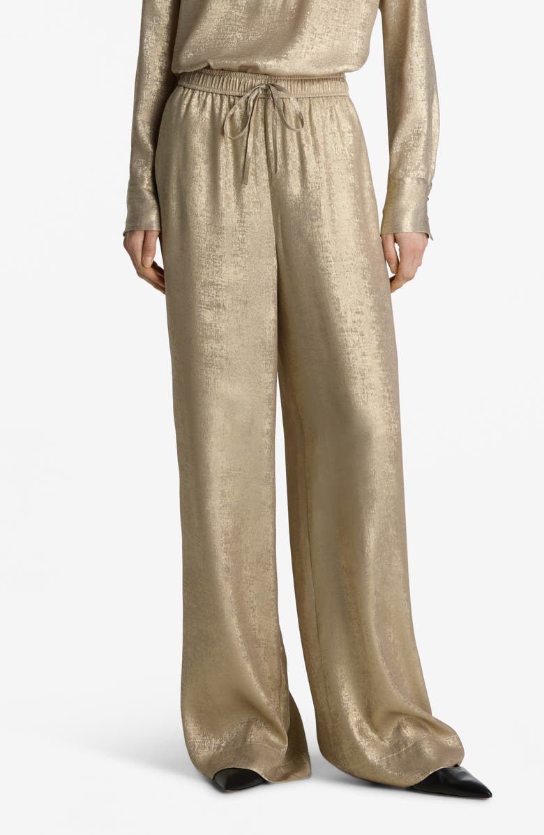 ST. JOHN Metallic Pull-On Pants, Main, color,
