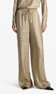ST. JOHN Metallic Pull-On Pants