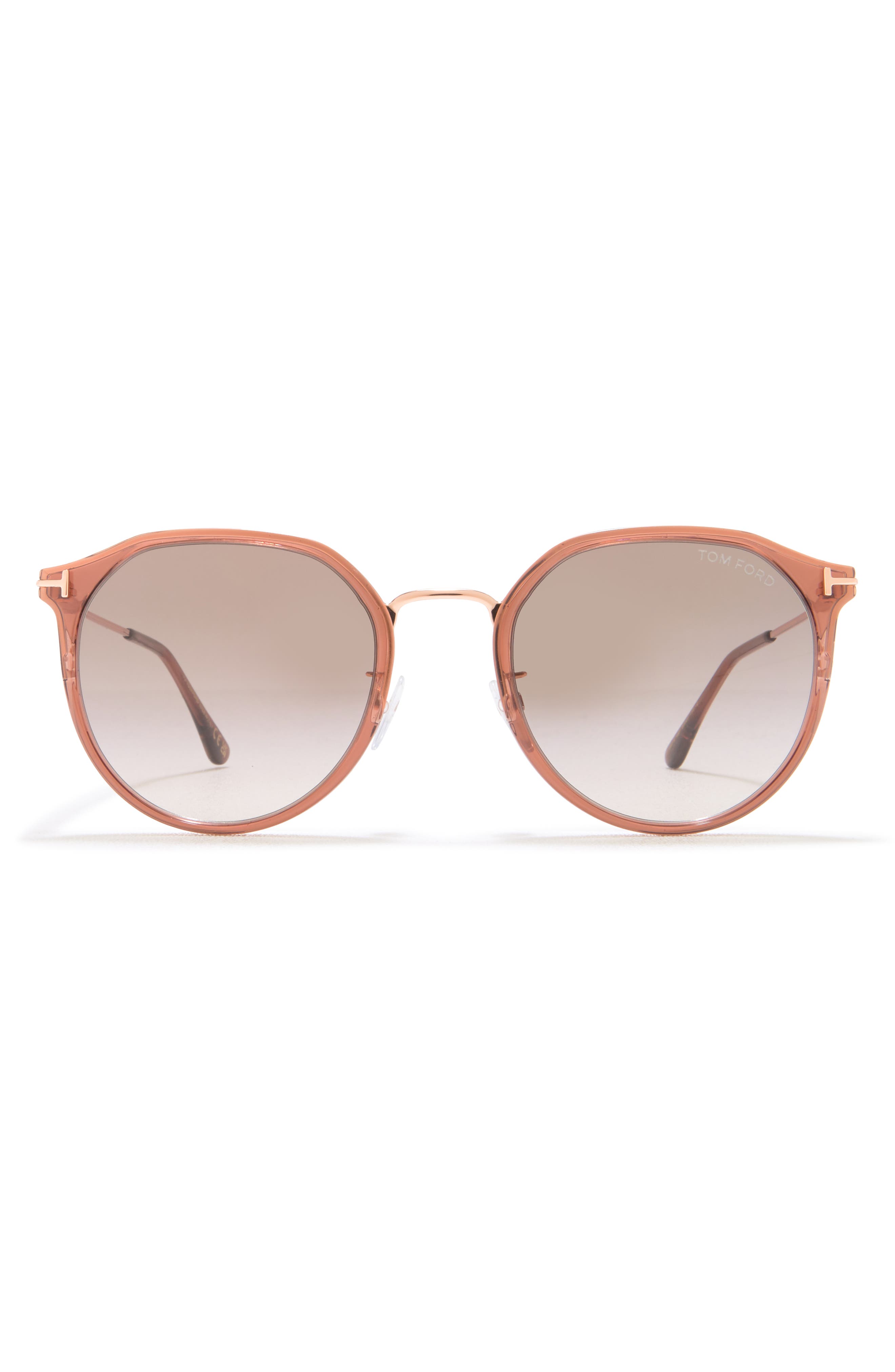 TOM FORD 55mm Gradient Round Sunglasses