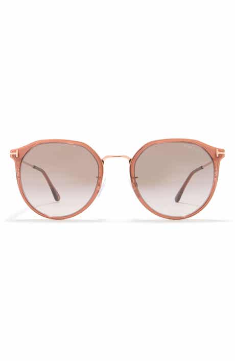 TOM FORD 55mm Gradient Round Sunglasses