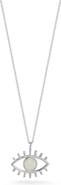 SPHERA MILANO Synthetic Opal Evil Eye Pendant Necklace