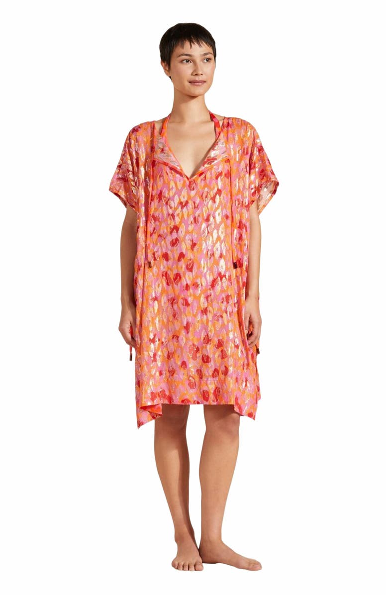 Vilebrequin Women's New Leopard Square Silk Cover-Up, Main, color,