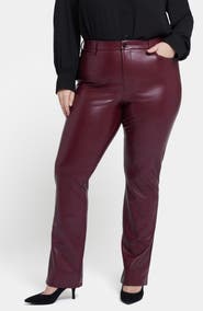 NYDJ Sculpt Her Marilyn Faux Leather Straight Leg Pants