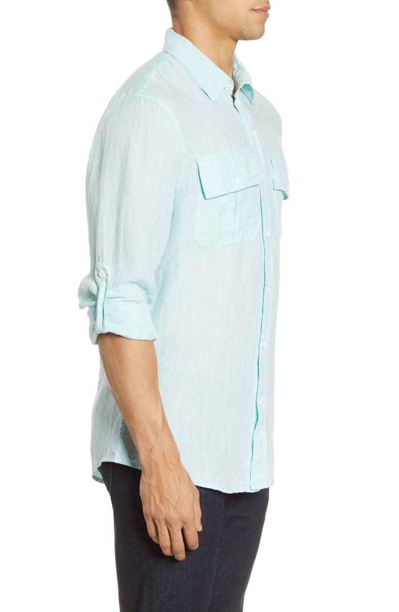 Onia Garret Linen Button-Up Shirt, Alternate, color,