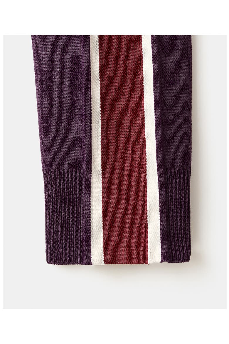 Side Stripe Zip Cardigan, Alternate, color, WINE