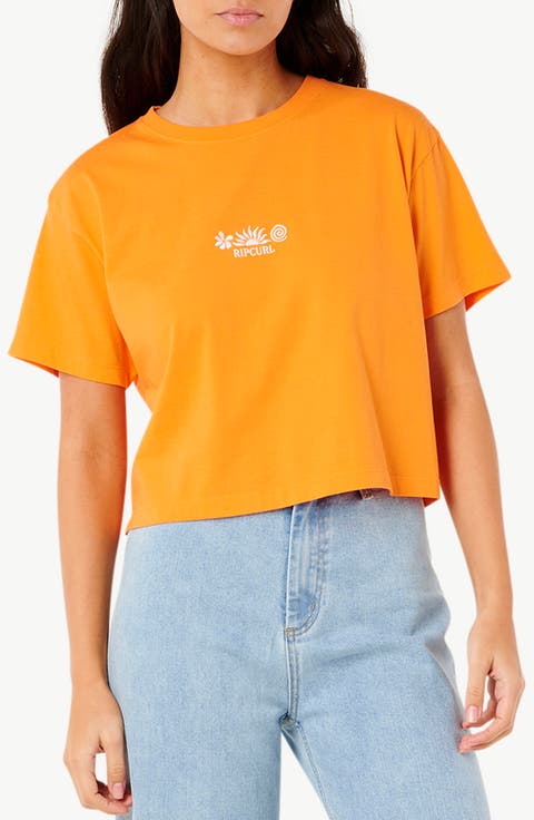 Tokens Embroidered Logo Crop T-Shirt