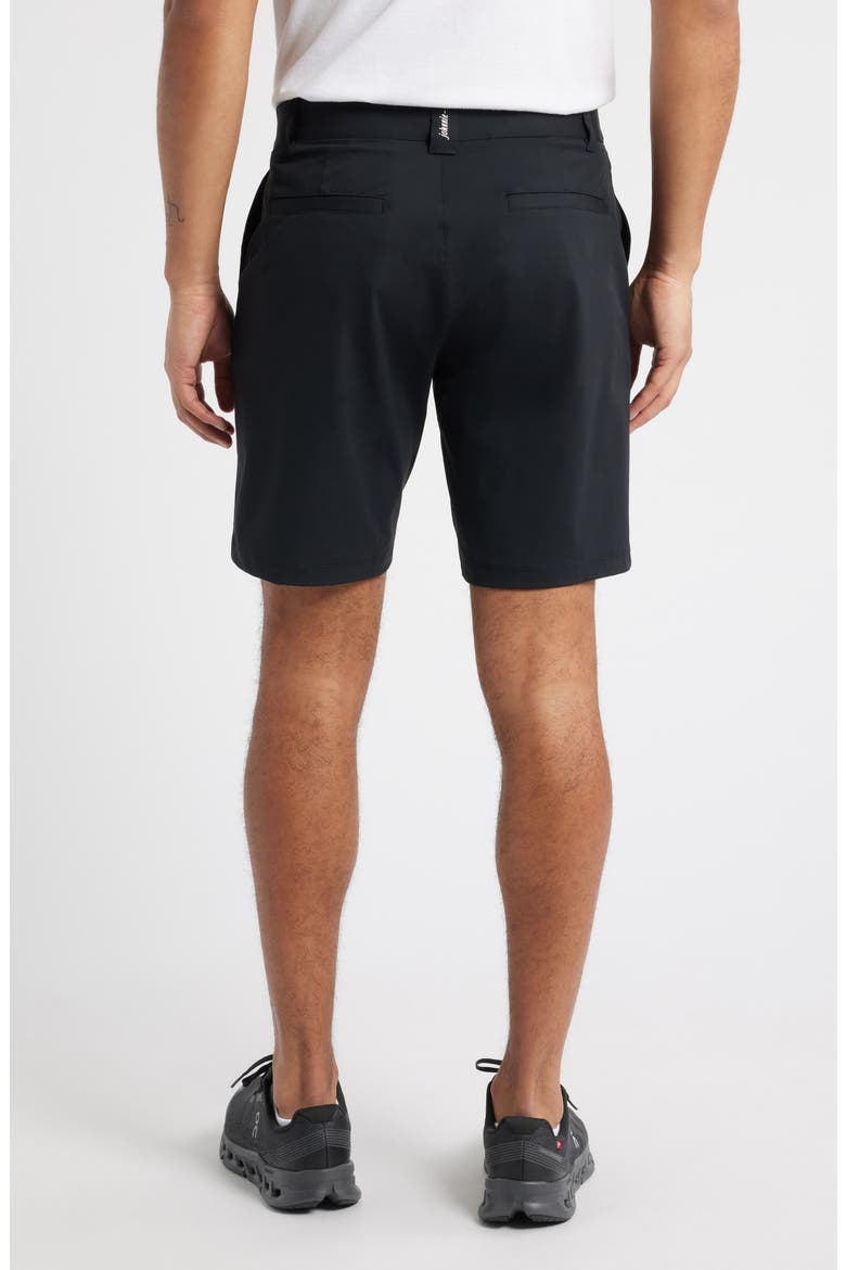 Fusionn Stretch Nylon Chino Shorts, Alternate, color, BLACK