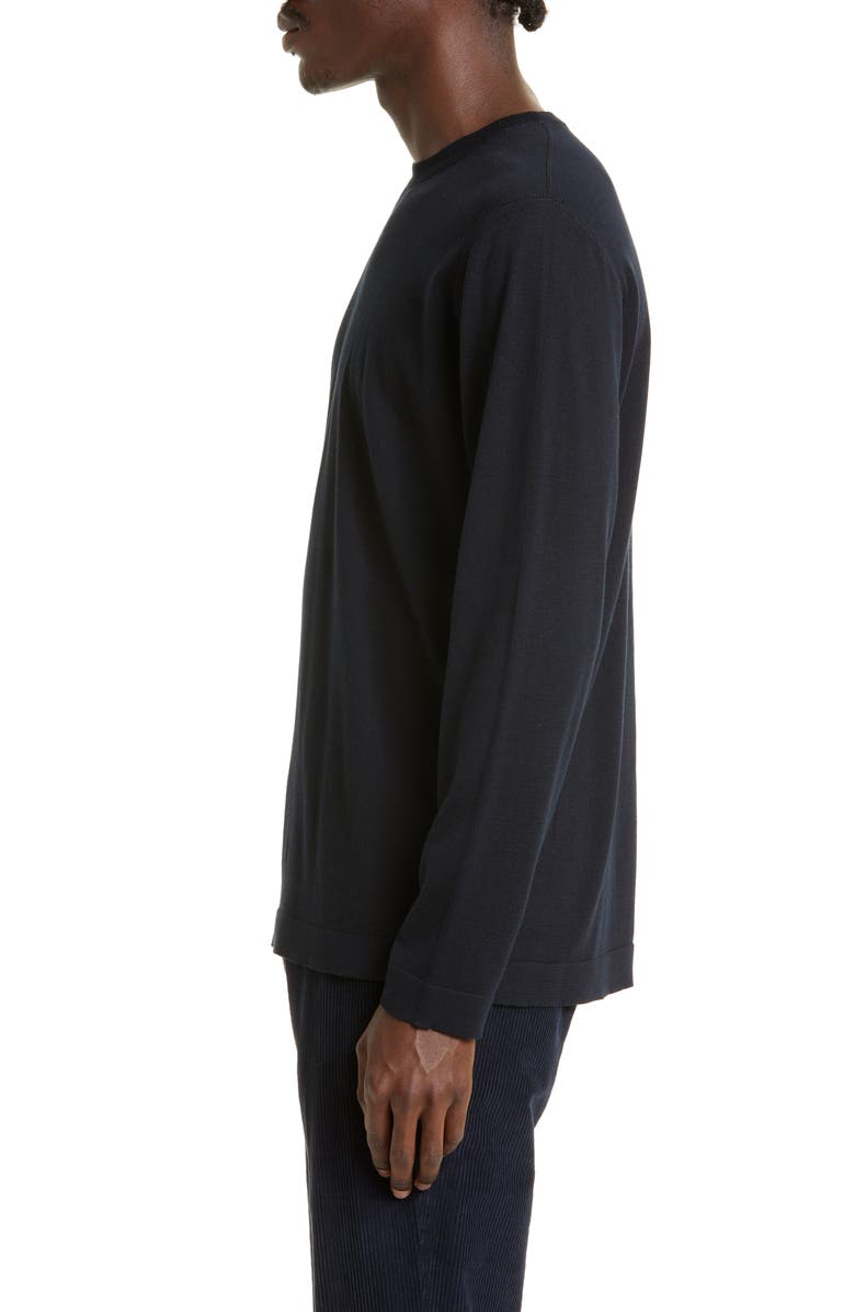 Thom Sweeney Fine Gauge Cotton & Cashmere Sweater, Alternate, color, Navy