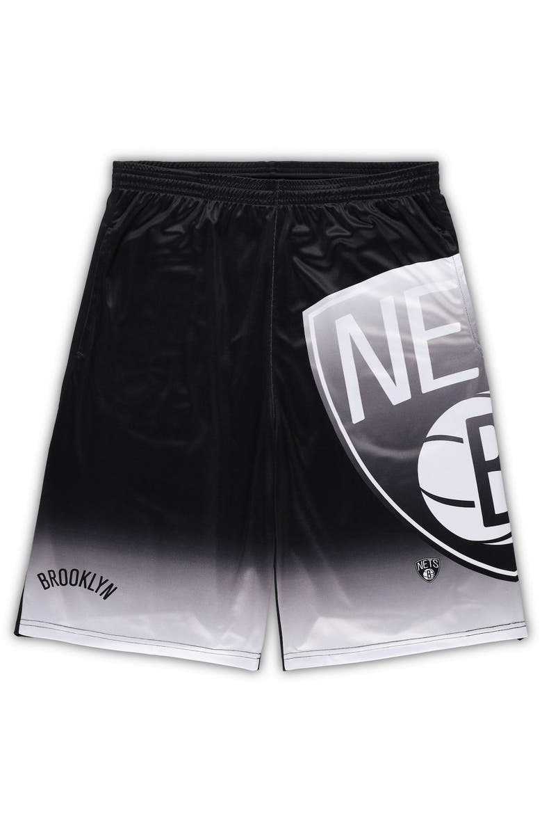 FANATICS Men's Fanatics Branded Black Brooklyn Nets Big & Tall Graphic Shorts, Main, color, Black