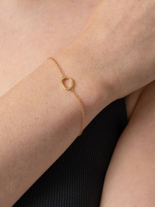 Saint + Sofia Organic Open Oval Bracelet In Gold