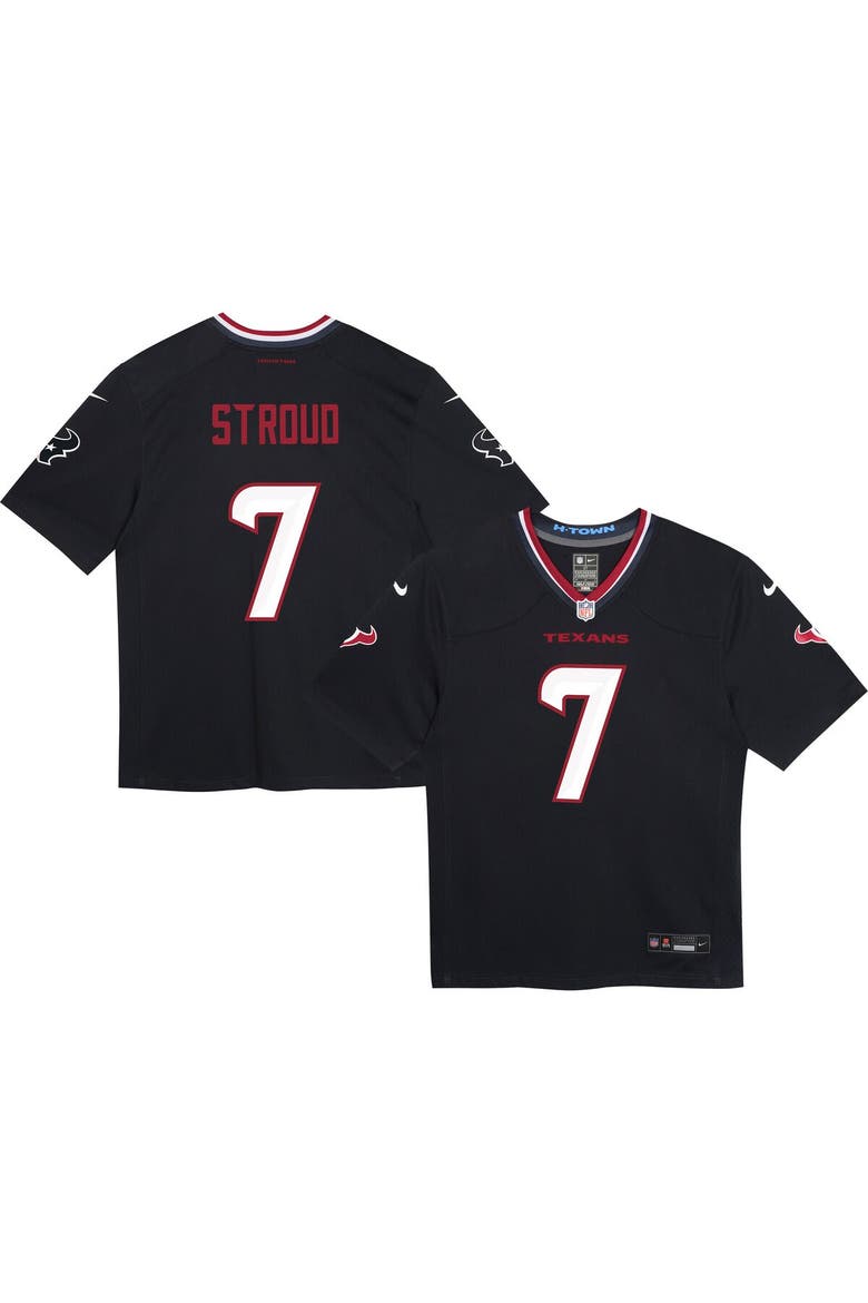 Preschool Nike C.J. Stroud Navy Houston Texans Game Jersey, Main, color, Navy