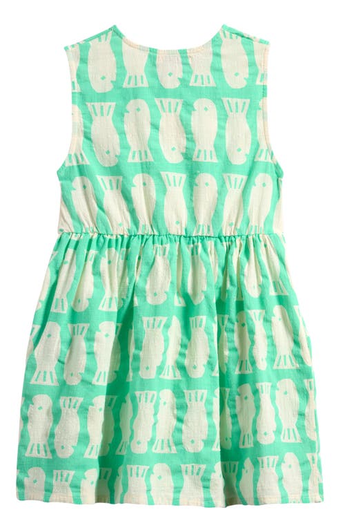 Bobo Choses Kids' Lucky Fish Print Sleeveless Organic Cotton Dress In Green