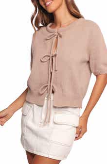 Koskie Tie Front Knit Top