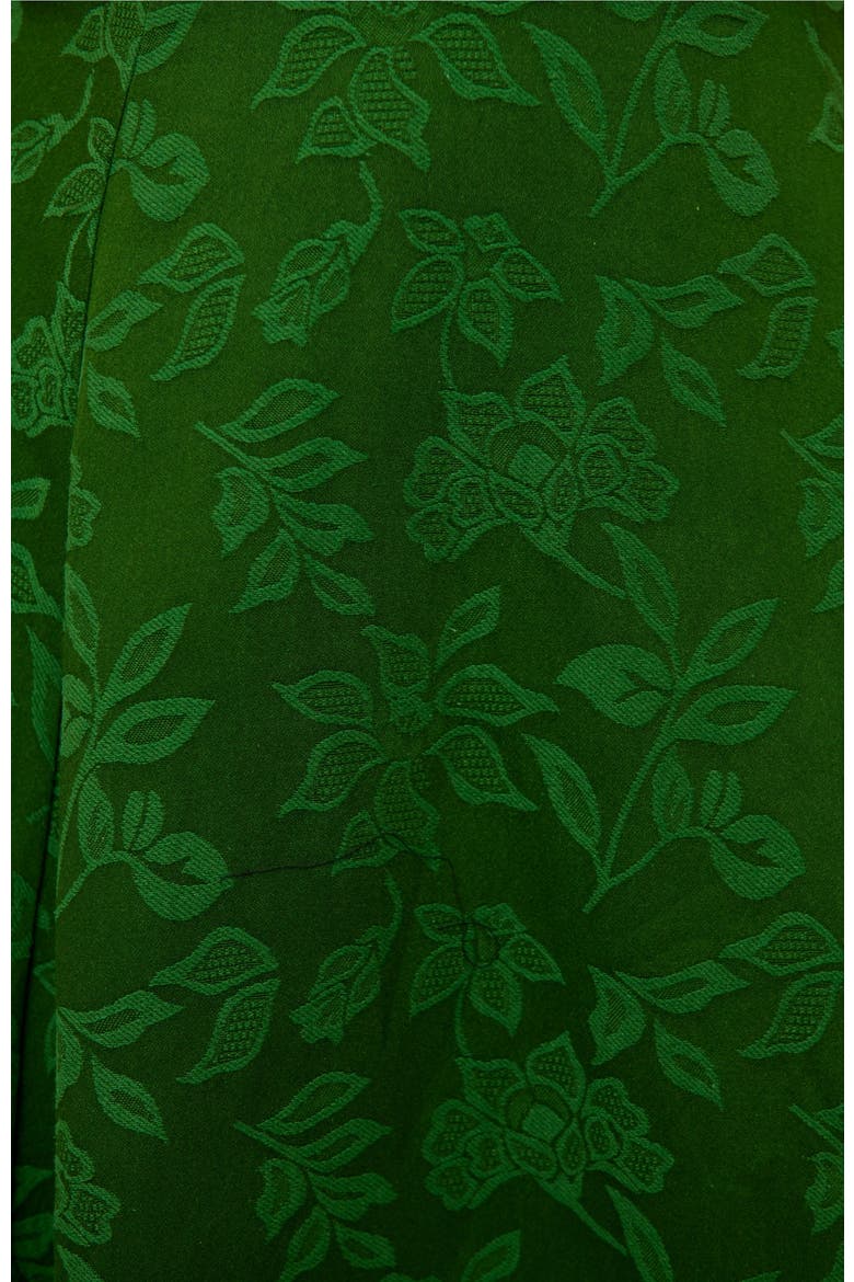 Plus Size Jacquard Sweetheart Swing Dress, Alternate, color, Green Floral Print