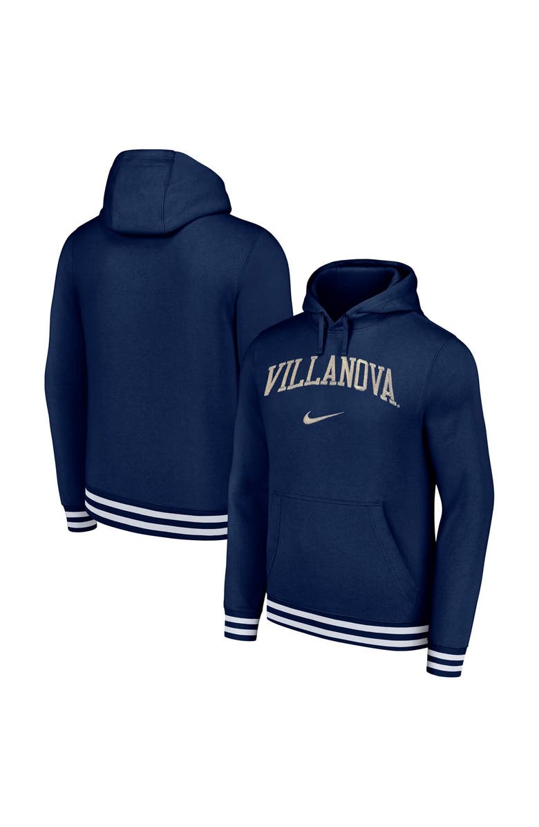 Nike Men's Nike Navy Villanova Wildcats Sketch Retro Pullover Hoodie, Alternate, color,