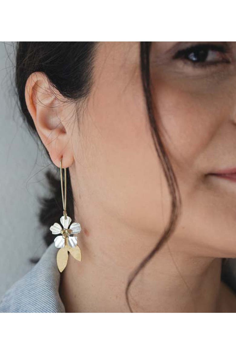 Sayuri Petal Dangle Earring, Alternate, color, Gold