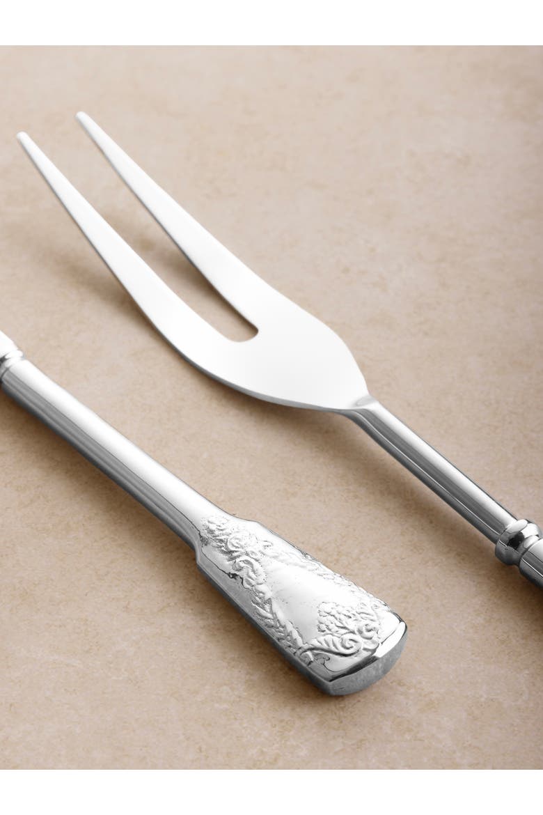 Bolivia Carving Knife & Meat Fork Set, Alternate, color, Silver