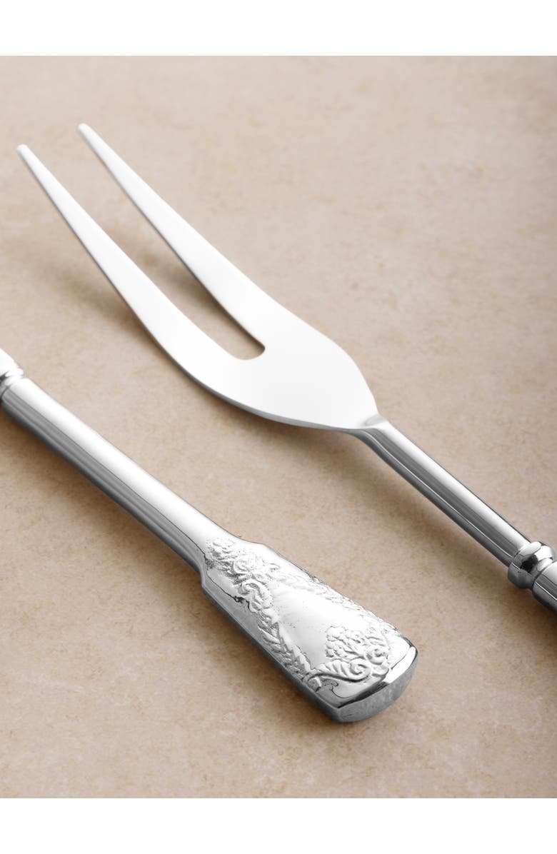 GAURI KOHLI Bolivia Carving Knife & Meat Fork Set, Alternate, color, Silver