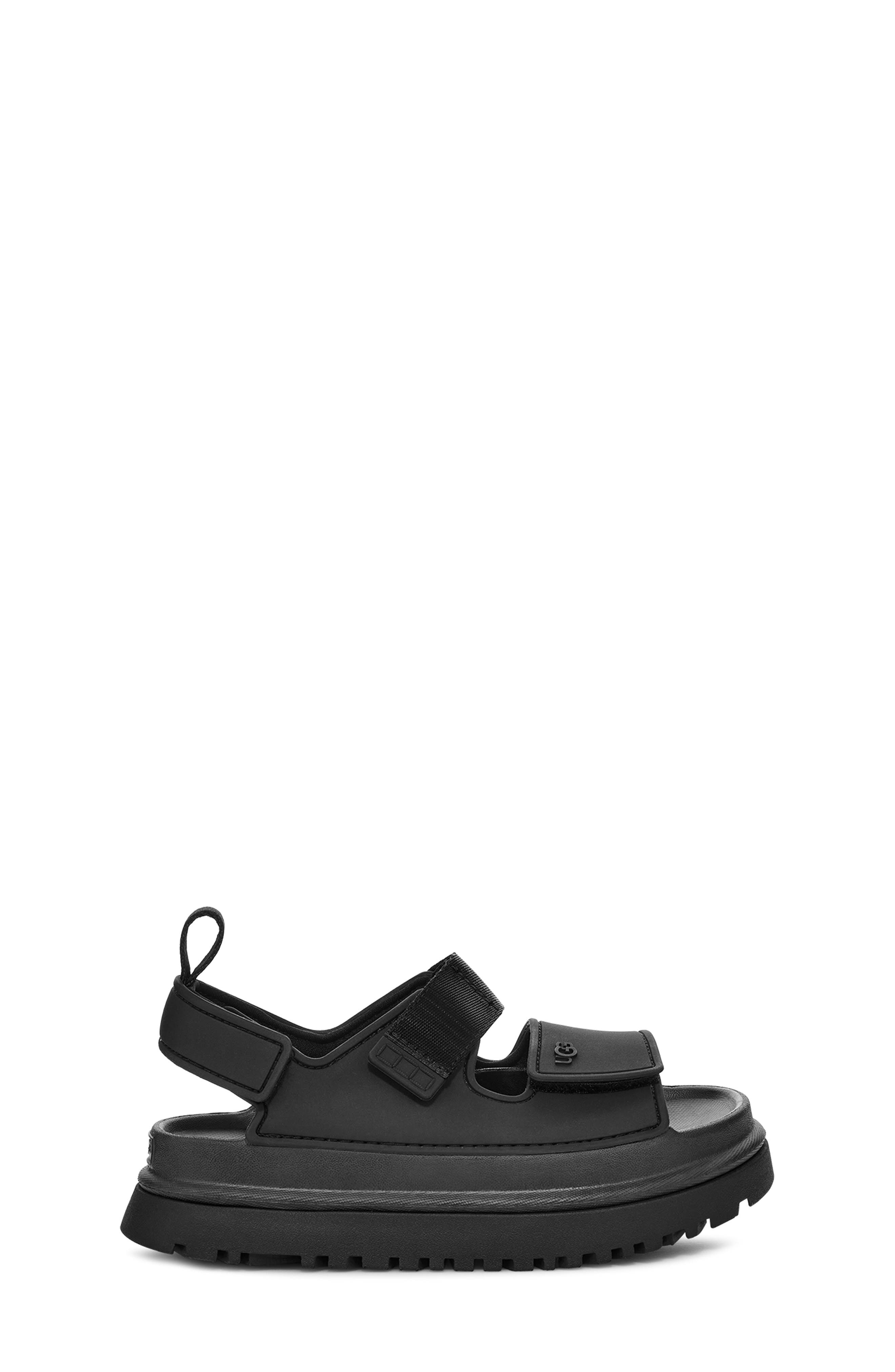 UGG<sup>®</sup> Kids' Goldenglow Water Friendly Slingback Sandal, Alternate, color, Black