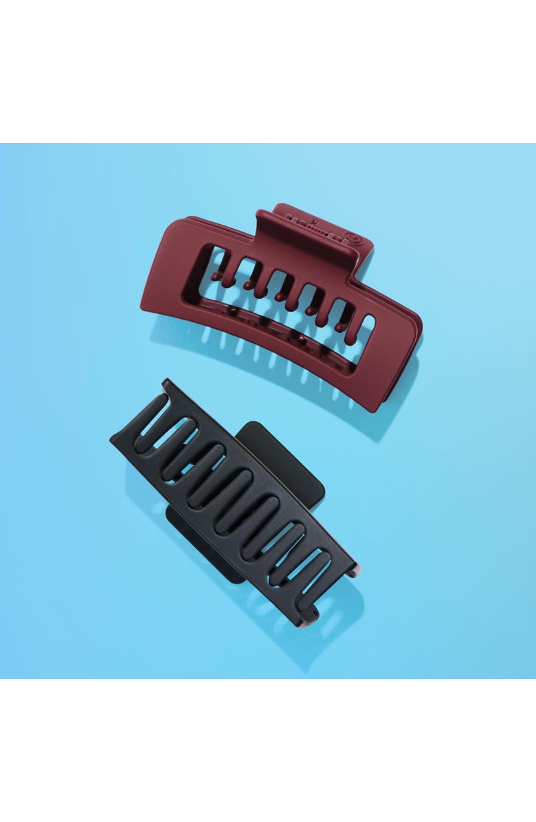 Gimme Beauty Rectangle Double Teeth Claw Clip, Alternate, color, Brown