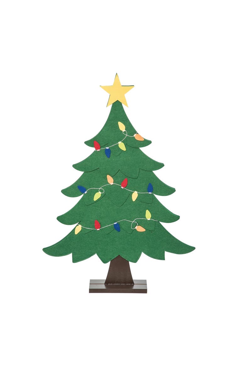Christmas Tree Felt Figurine, Main, color, Green