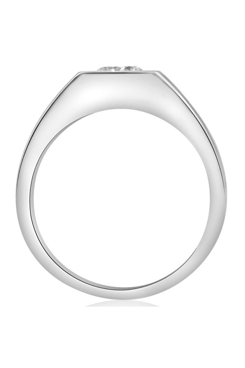 1 Ct Solitaire Lab Grown Men's Diamond Wedding Ring in 10k Gold, Alternate, color, 10k White Gold