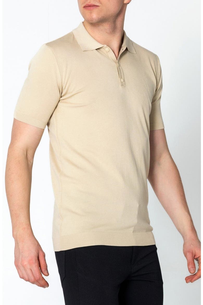 Lightweight Tonal Button Polo, Alternate, color, BEIGE