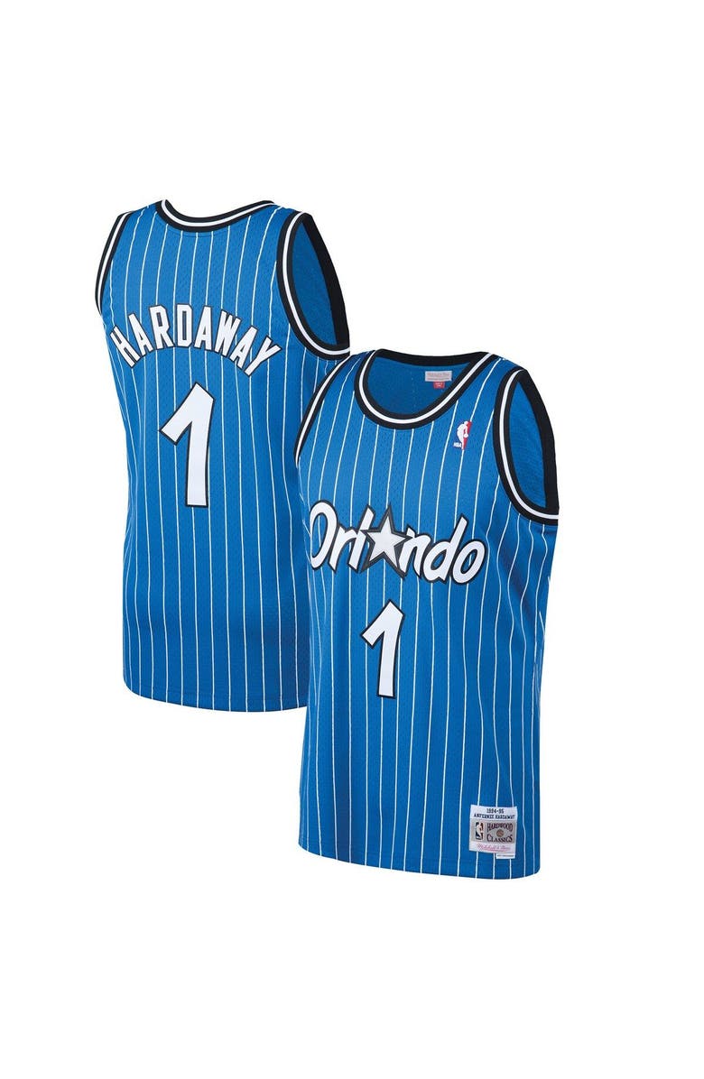 Mitchell & Ness Men's Mitchell & Ness Penny Hardaway Blue Orlando Magic 1994-95 Hardwood Classics Swingman Jersey, Main, color, 