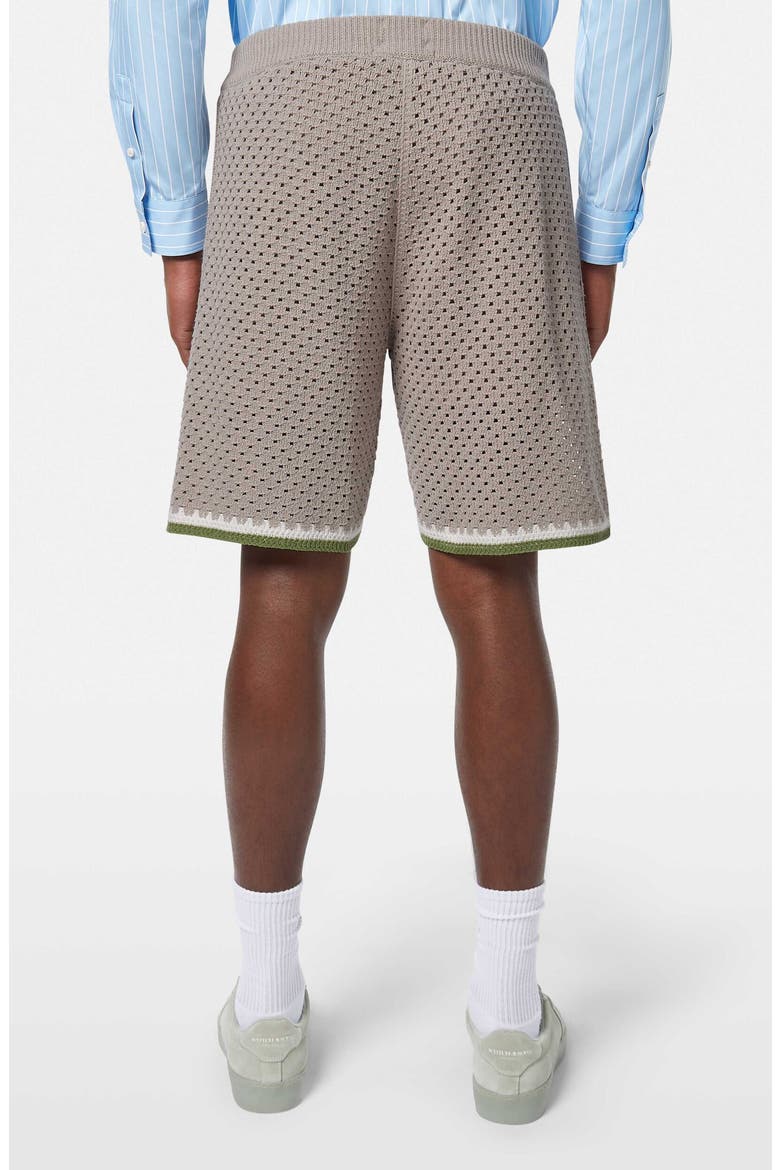 Tie Waist Crochet Shorts, Alternate, color, HIGHWAY GREY