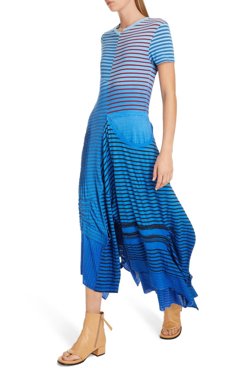Loewe Stripe Tie Dye Asymmetrical Dress | Nordstrom