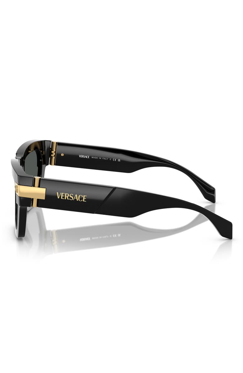 Versace 55mm Rectangular Sunglasses, Alternate, color, 