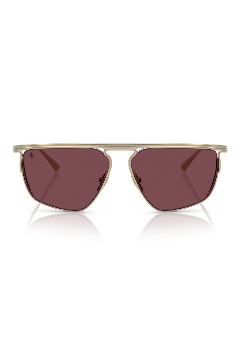 59mm Irregular Sunglasses, Main, color, PALE GOLD / BORDEAUX