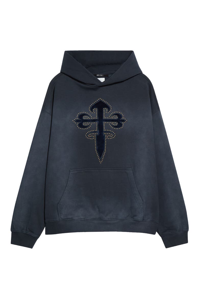 Kaliba Ekcess Graphic Hoodie, Main, color, NAVY