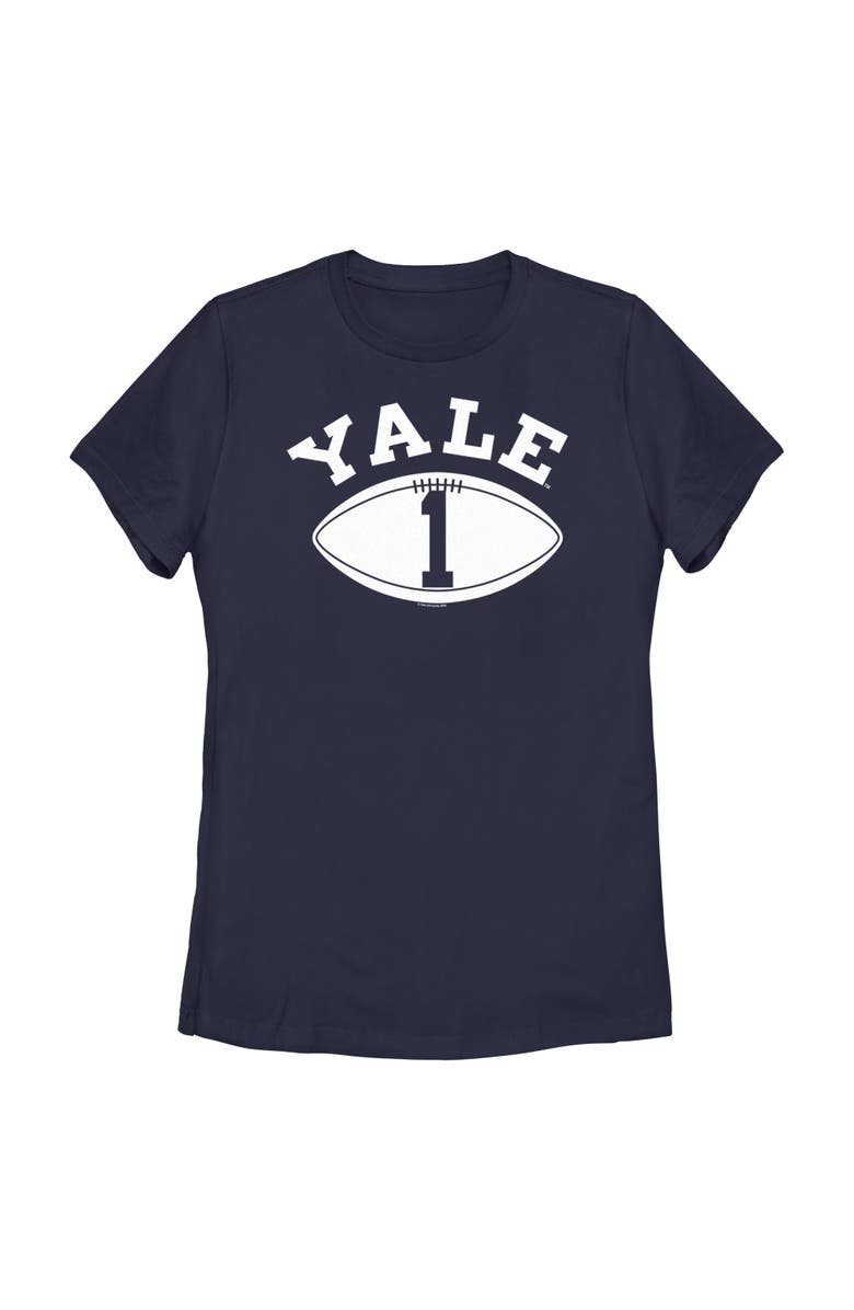 Yale University Women's Yale University Football Number One Graphic T-Shirt, Main, color, Navy Blue