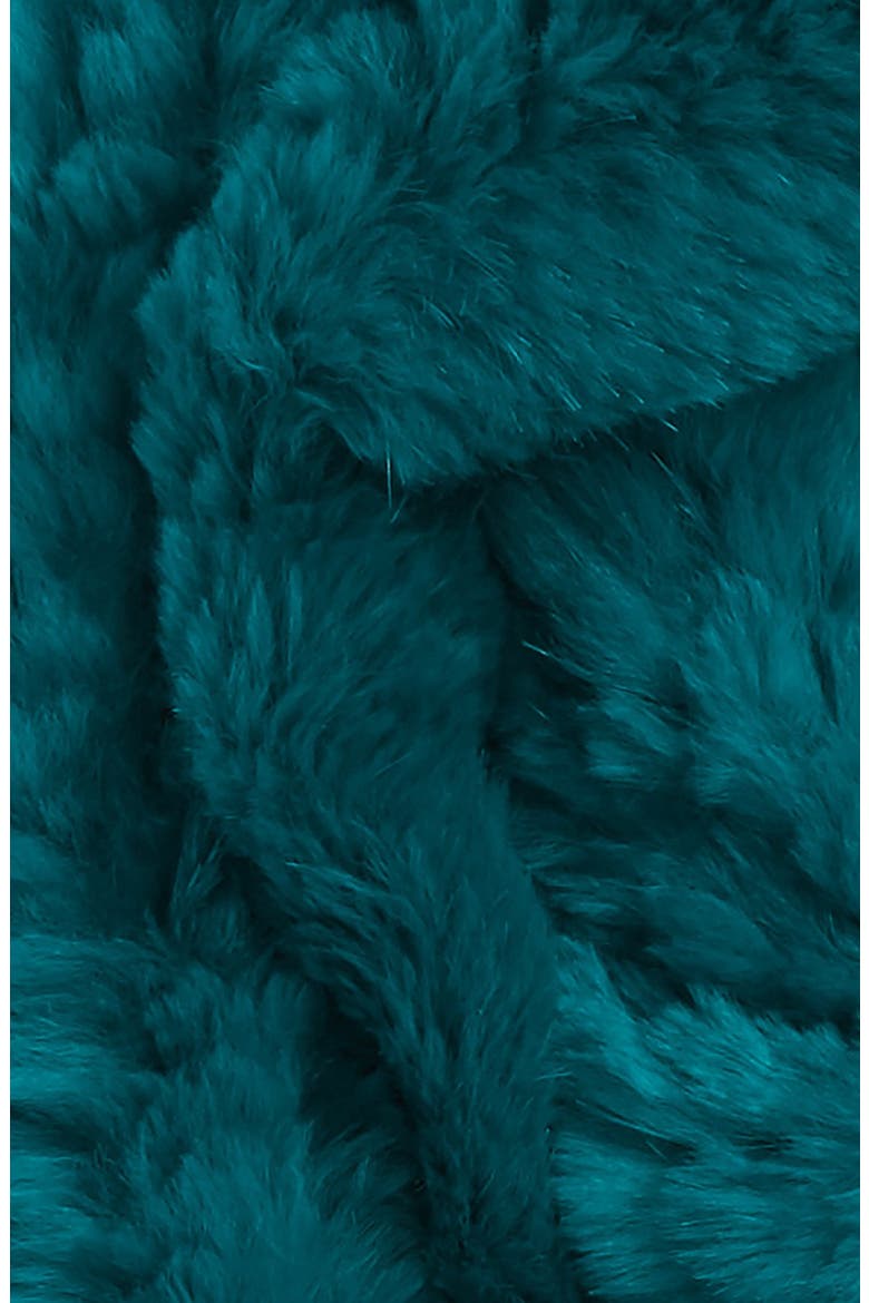 Genuine Rabbit Fur Infinity Scarf, Alternate, color, PEACOCK