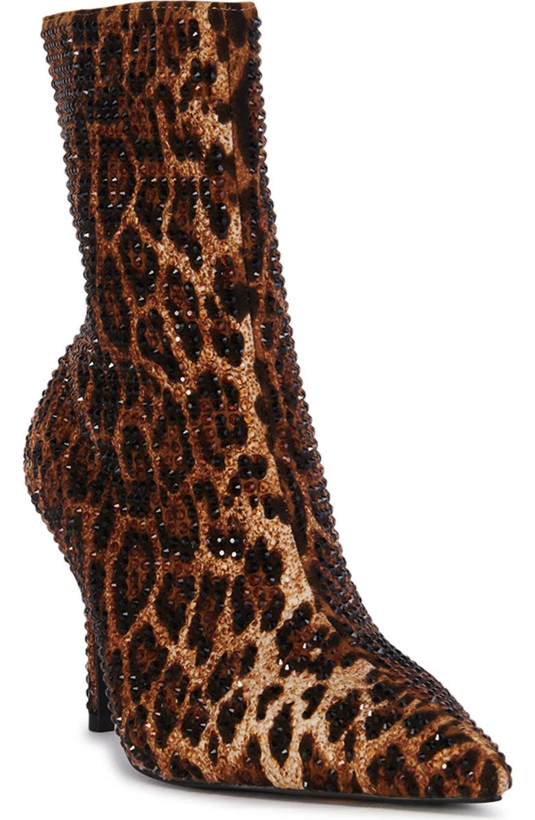AZALEA WANG Chandra Leopard Pattern Bootie, Main, color,