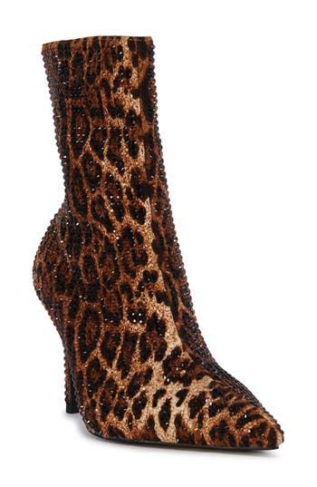 Azalea Wang Chandra Leopard Pattern Bootie In Animal Print