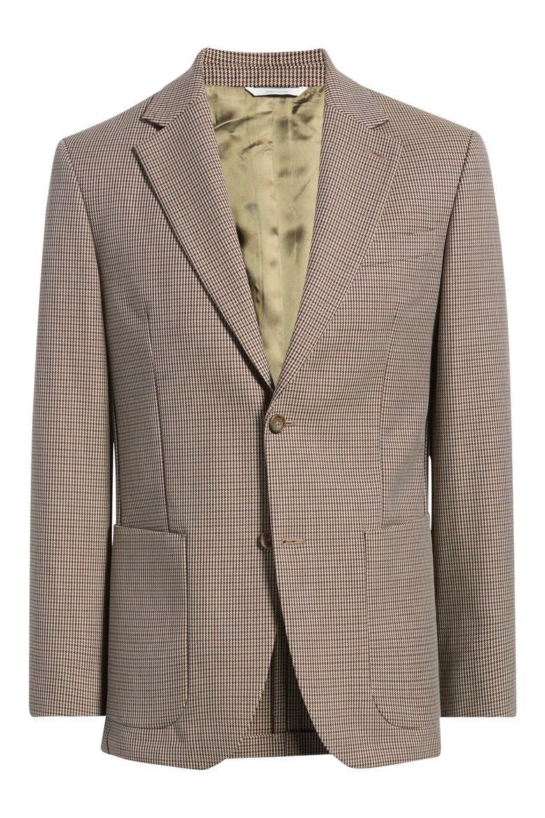 Henrik Modern Fit Notch Lapel Sport Coat, Alternate, color, TAN HOUNDSTOOTH