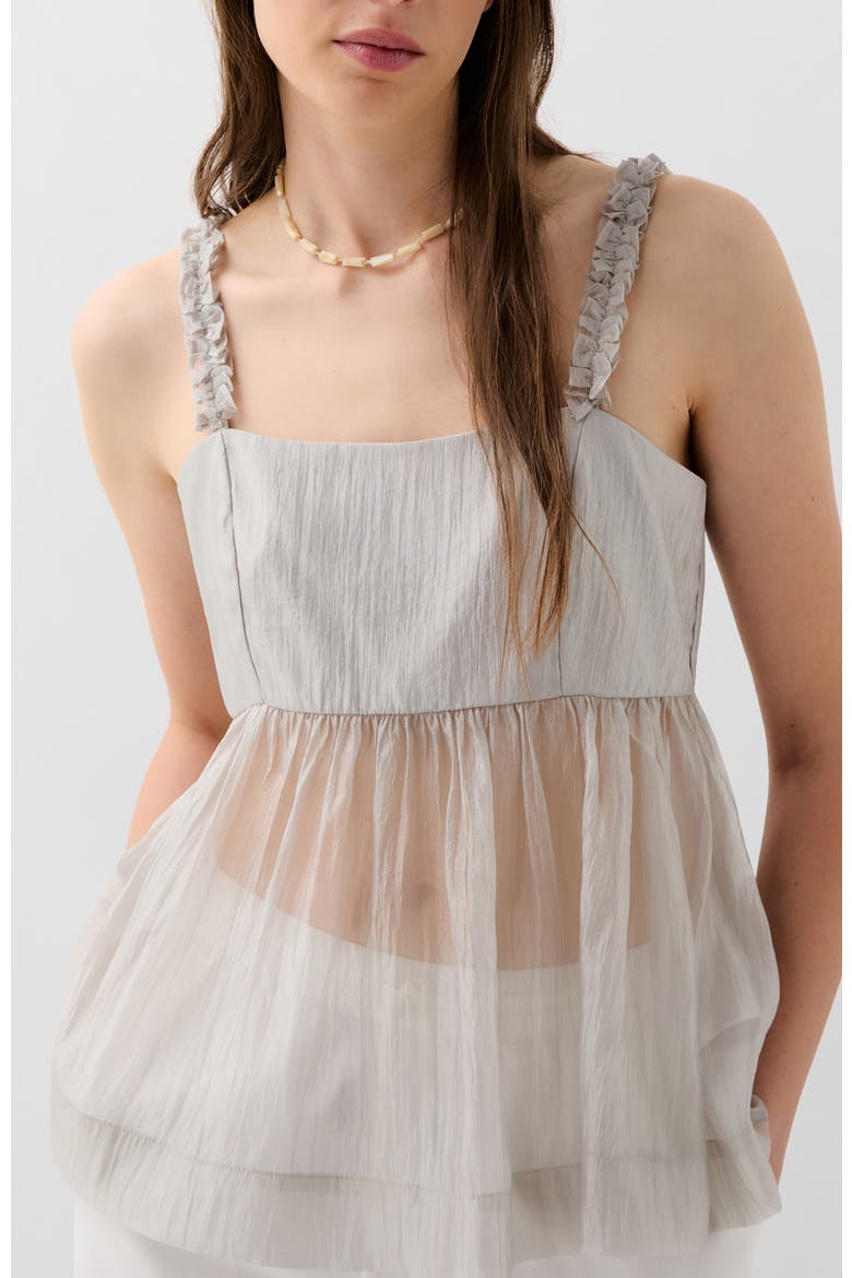 Cute Gather Top, Main, color, Grey