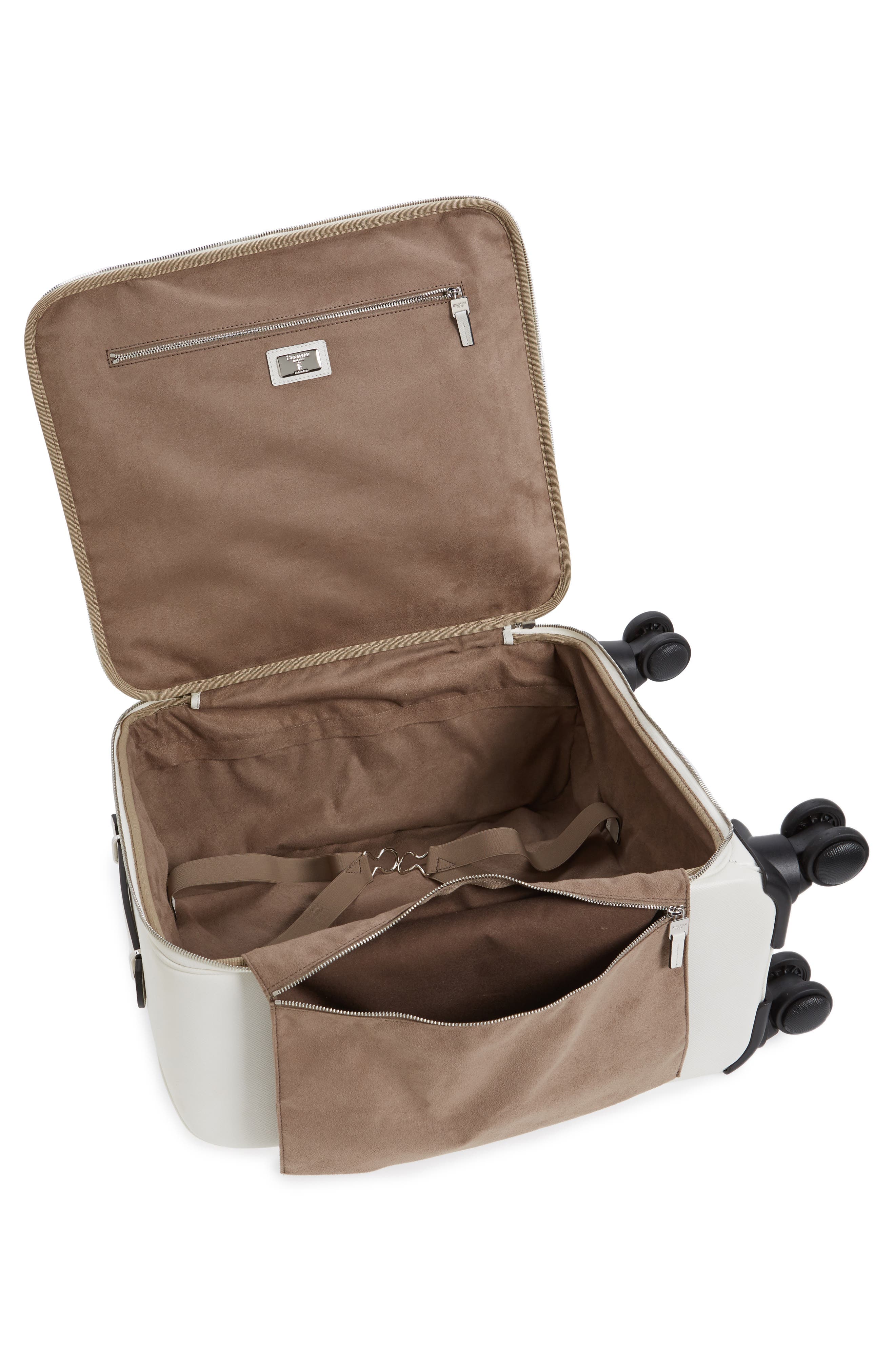 Serapian Milano Trolley Spinner Wheeled Carry-On Suitcase, Alternate, color, 