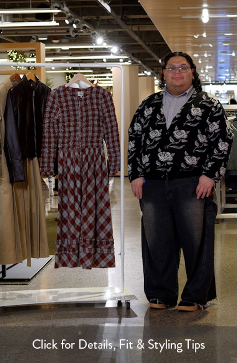 Posey Cardi Long Sleeve Organic Cotton Midi Dress, sales video thumbnail