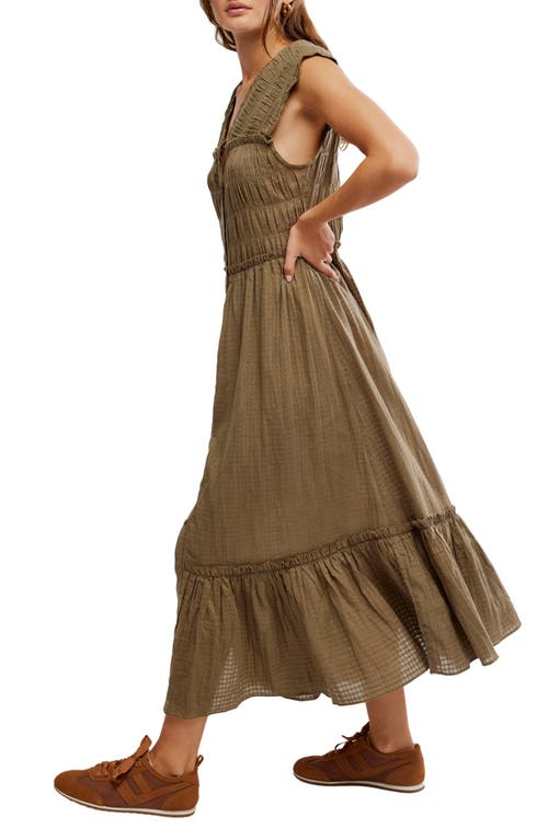 Free People Desert Dazed Sleeveless Cotton Midi Dress In Caiman