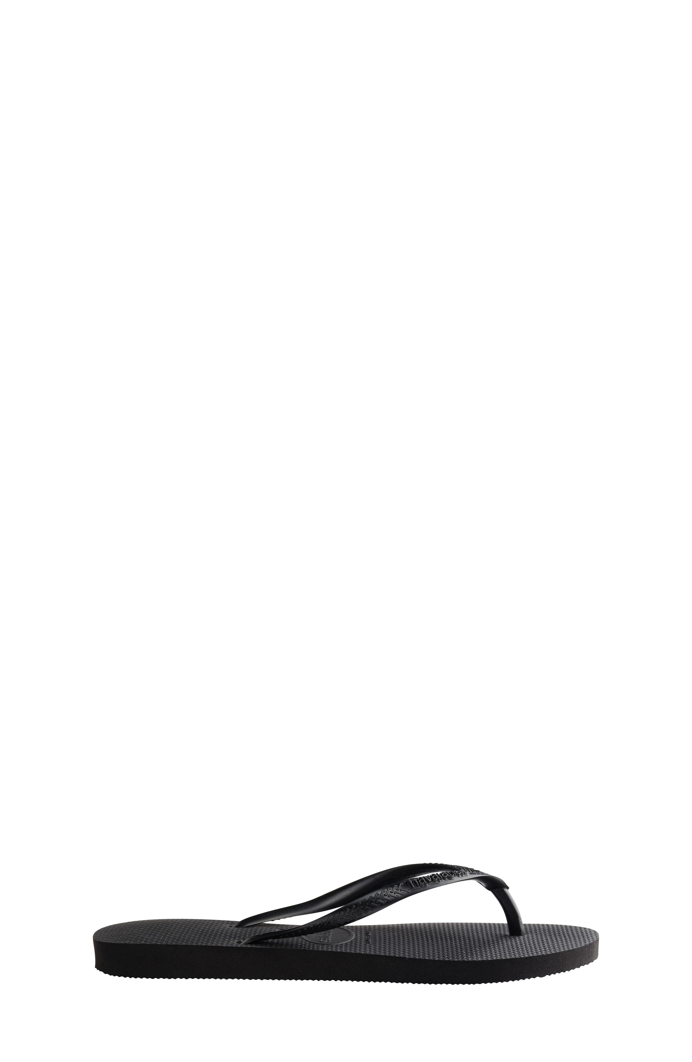 Havaianas Slim Flip Flop, Alternate, color, Black