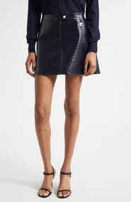 Courrèges Reedition Faux Leather Miniskirt