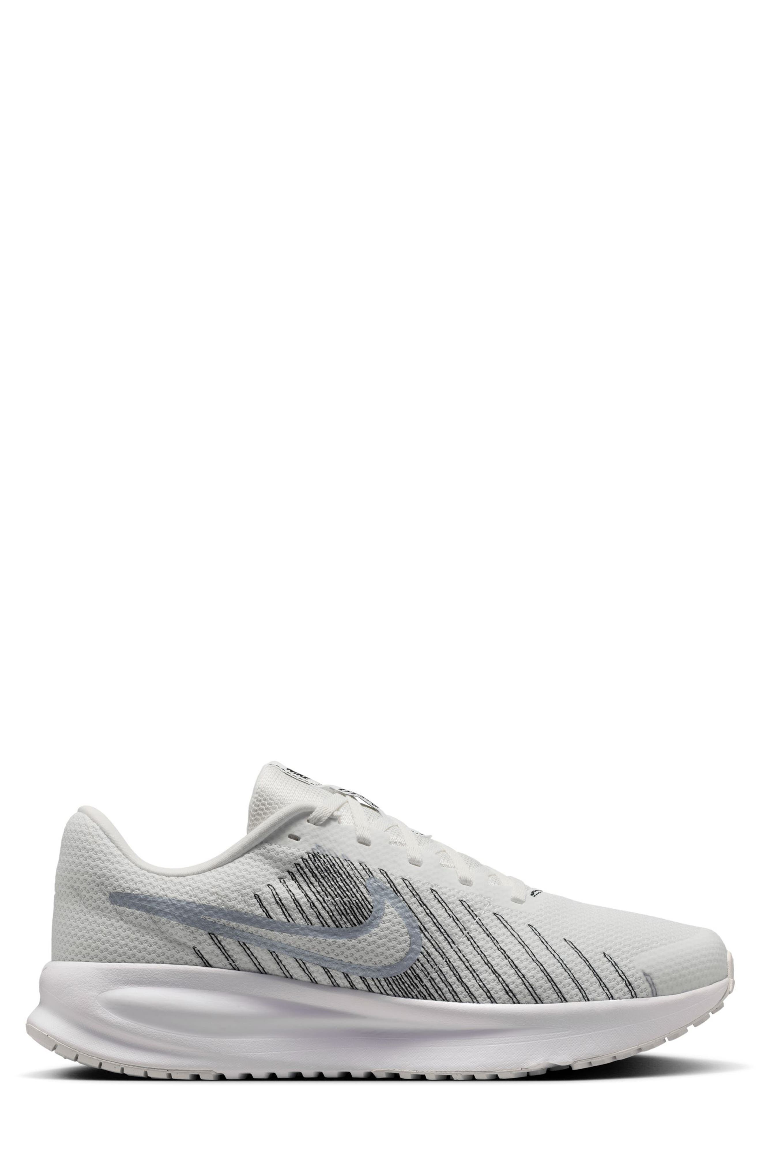 Run Defy Running Shoe, Alternate, color, SUMMIT WHITE/ METALLIC SILVER