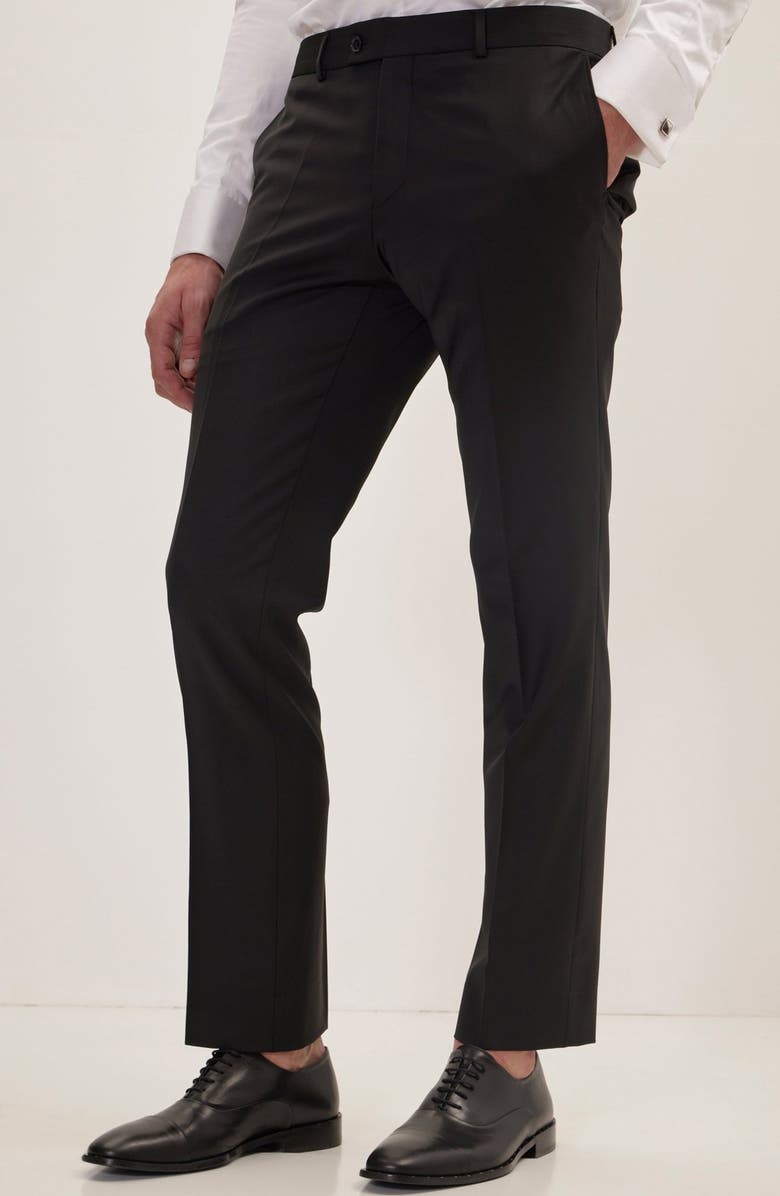 RON TOMSON Double Breasted Suit, Alternate, color, Black