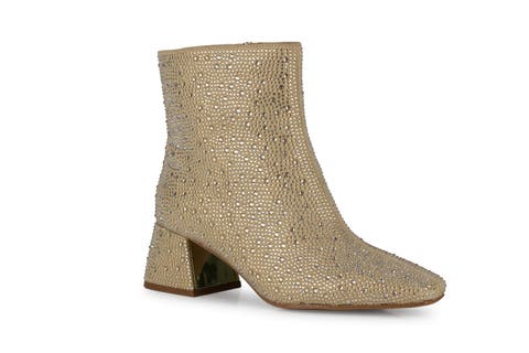 Rhinestone Block Heel  Bootie