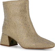 LADY COUTURE Rhinestone Block Heel  Bootie