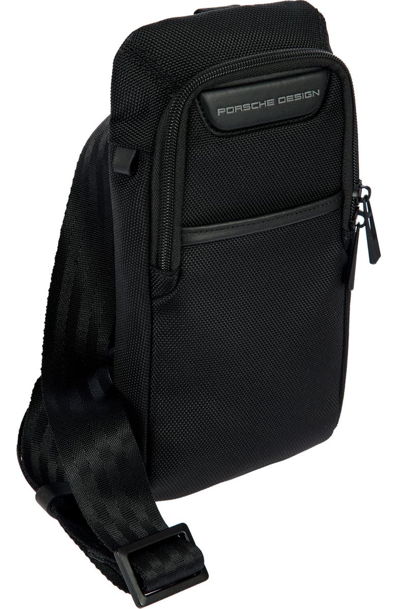 Porsche Design Roadster EVO Nylon Crossbody Bag, Alternate, color, Black
