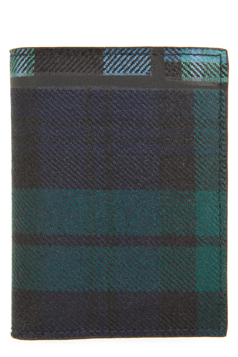 Patchwork Tartan Bifold Wallet, Main, color, GREEN